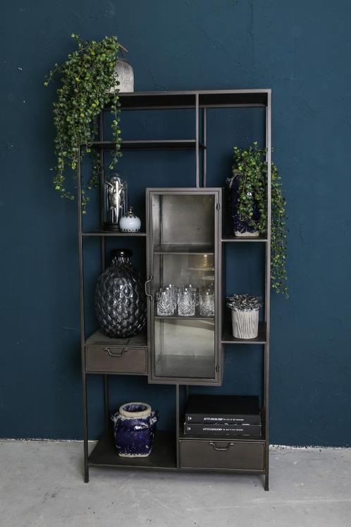 NIEUWE Zwart metalen open kast boekenkast drankenkast Pyton, Huis en Inrichting, Kasten | Overige, Nieuw, Ophalen