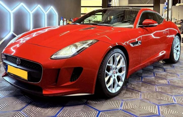 PRACHTIGE JAGUAR F-TYPE 3.0 V6 340CH AUTOMAAT, Auto's, Jaguar, Particulier, F-type, Benzine, Cabriolet, Automaat, Rood, Zwart