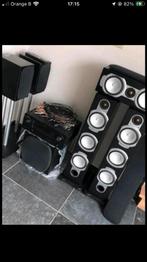 Monitor audio 5.1 silver line + denon 5 x 110 w, TV, Hi-fi & Vidéo, Appareils professionnels, Enlèvement, Comme neuf, Audio