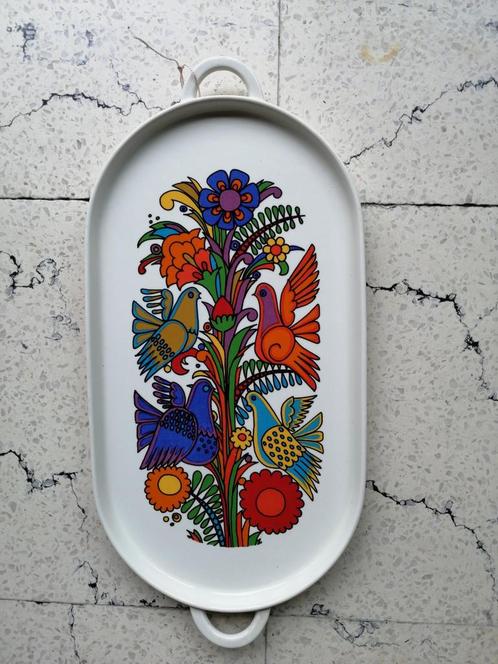 Grote plateau Boch Acapulco met handgrepen, Antiek en Kunst, Antiek | Porselein, Ophalen of Verzenden