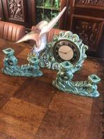 Vintage klok met kaarthouders te koop, Enlèvement, Comme neuf