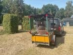 Houtoven op aanhangwagen, Ophalen, Gebruikt