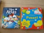 kinder alfabet puzzel en disney atlas., Kinderen en Baby's, Ophalen of Verzenden, Zo goed als nieuw
