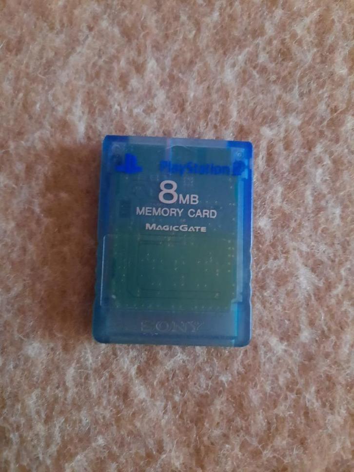 Sony PS2 Memorycard – Blauw (1 stuk), Games en Spelcomputers, Spelcomputers | Sony Consoles | Accessoires, Zo goed als nieuw, PlayStation 2