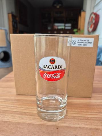 Bacardi en coca cola vintage glazen set  beschikbaar voor biedingen
