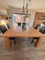 Massief eiken eettafel 1,60x1,60m, Huis en Inrichting, Tafels | Eettafels, Ophalen, Landelijk modern, 150 tot 200 cm, Zo goed als nieuw