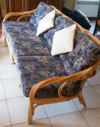 Ensemble de canapé et fauteuils en cannage (Rotin), Maison & Meubles, Canapés | Salons, 75 à 100 cm, Osier ou Rotin, Quatre personnes ou plus