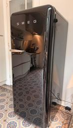 SMEG koelkast zwart met vriesvak - prima staat!, Ophalen, Zo goed als nieuw, Met vriesvak