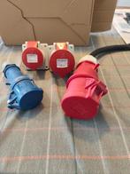 mennekes en quick connect contactdozen en stekker 2 en 3 f, Doe-het-zelf en Bouw, Ophalen of Verzenden, Zo goed als nieuw, Stekker