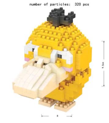 Microbrick pokemon Psyduck, blokken, geen officiële Lego 