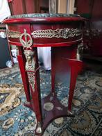 Houten guéridon bijzettafel in empire stijl met marmer blad, Enlèvement