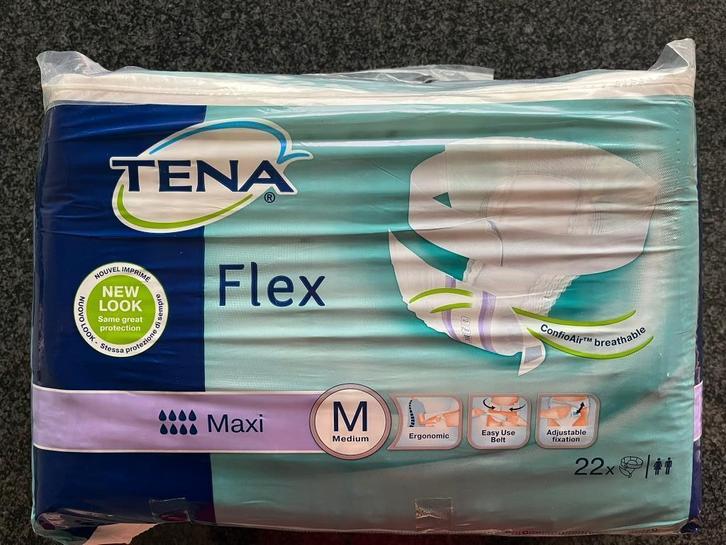 Maandverbanden Tena Flex Maxi Medium Heren-Vrouwen 22 stuks, Diversen, Verpleegmiddelen, Nieuw, Ophalen