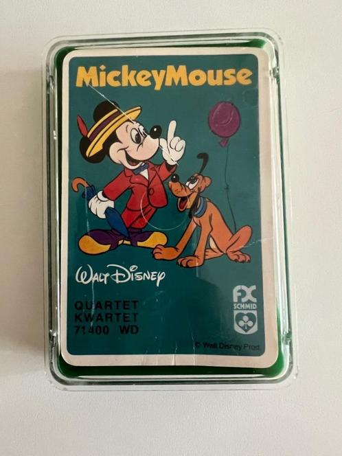 Jeu de cartes quartet Mickey Mouse - Walt Disney Schmid, Verzamelen, Disney, Gebruikt, Papier, Kaart of Schrift, Mickey Mouse