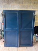 Houten raamluiken – 3 sets – Blauw – Inclusief bevestiging, Autres couleurs, Utilisé, Moins de 100 cm, 150 à 200 cm