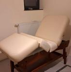 Table de massage fixe en bois avec dossier inclinable, Sport en Fitness, Massageproducten, Ophalen, Gebruikt, Massagetafel