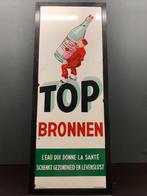 Emaille reclamebord TOP Bronnen, Ophalen, Gebruikt, Reclamebord