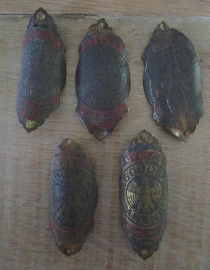 reclame fietsplaatjes ( 2 ), Verzamelen, Merken en Reclamevoorwerpen, Gebruikt, Reclamebord, Ophalen of Verzenden