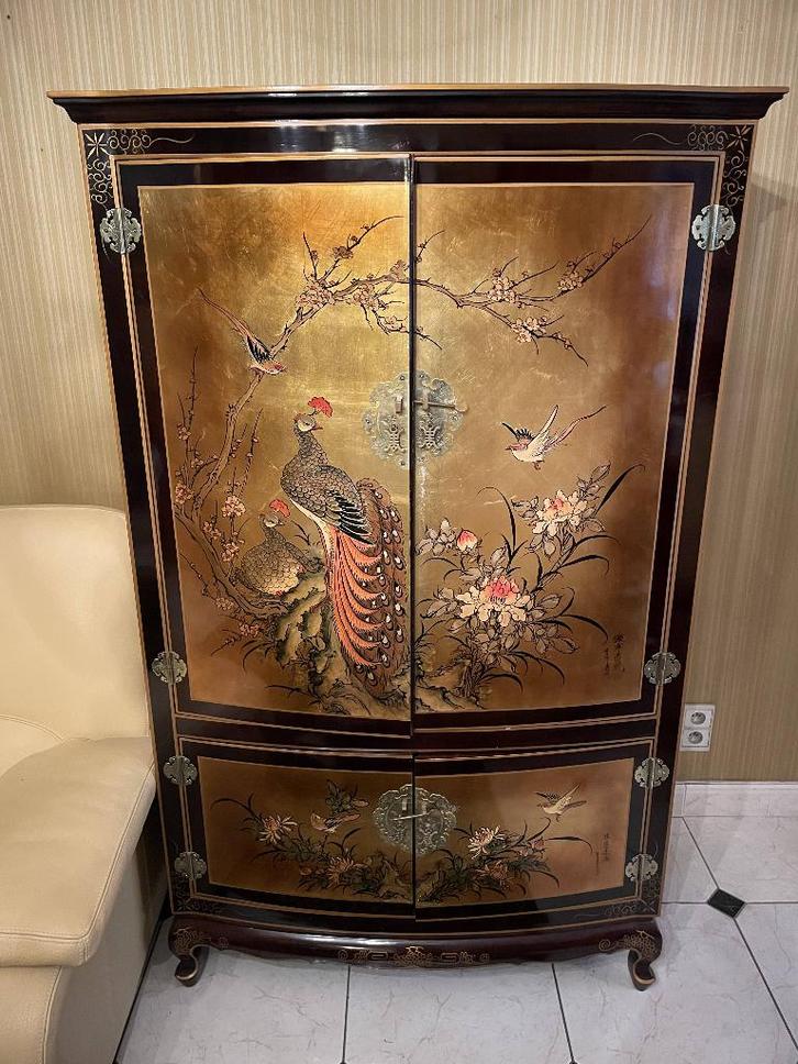 Meubels met Aziatisch decor — 171 x 106 x 59 cm, Huis en Inrichting, Kasten |Televisiemeubels, Gebruikt, 150 tot 200 cm, 100 tot 150 cm