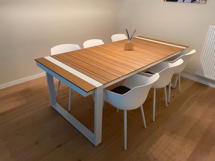 Tuinset : tafel + 6 stoelen kussen, Huis en Inrichting, Tafels | Eettafels, Ophalen