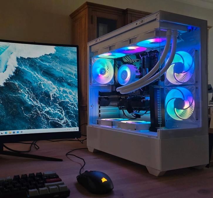 Gaming setup, Computers en Software, Desktop Pc's, Gebruikt, 4 Ghz of meer, HDD, 32 GB, Met videokaart, Met monitor, Gaming, Ophalen