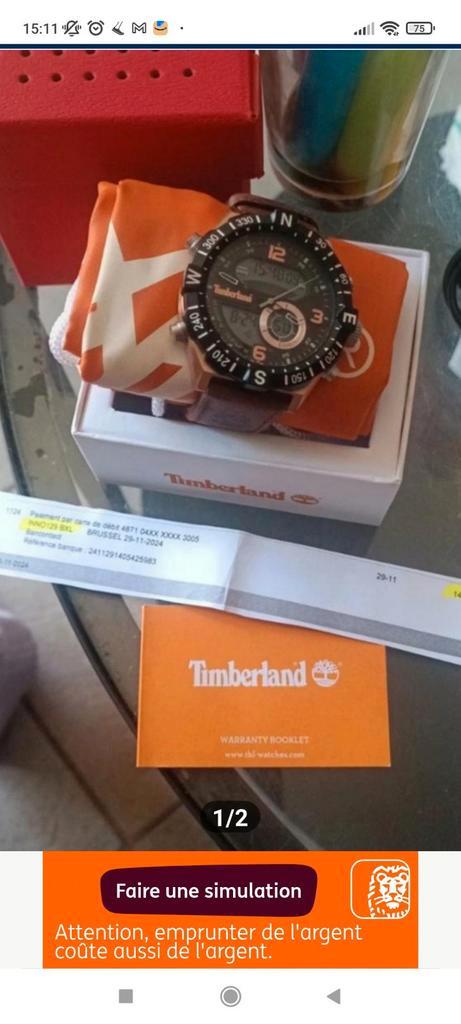 Montre Timberland acheter le 29-11-24 146€, Handtassen en Accessoires, Horloges | Heren, Zo goed als nieuw, Ophalen of Verzenden