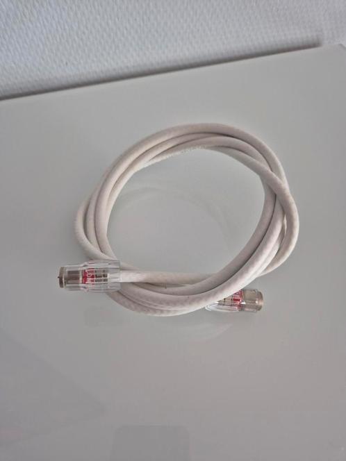 Câble TV coaxial blanc – connecteurs IEC mâle/femelle – 1,5, Computers en Software, Pc- en Netwerkkabels, Zo goed als nieuw, Ophalen of Verzenden