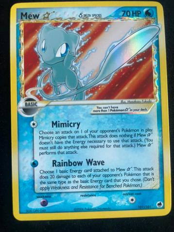 Mew Gold Star Vintage Pokemon Kaart beschikbaar voor biedingen