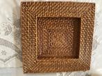 4 Sous plats en rotin carrés, Enlèvement ou Envoi, Comme neuf, Assiette