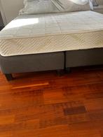 Lit, Tissu, Queen size, Comme neuf, Brun