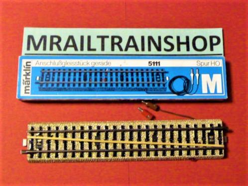 5111 MARKLIN - 1 x RACCORDEMENT DROIT RAIL/VOIE PRISE DE COU, Hobby & Loisirs créatifs, Trains miniatures | HO, Comme neuf, Rails
