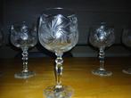 5 kristallen glazen Bohemian Crystal, Huis en Inrichting, Ophalen, Zo goed als nieuw, Overige stijlen, Overige materialen