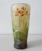 Antiek art nouveau cameo glazen vaas Daum Nancy, klokjes, Verzenden