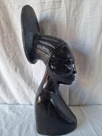 Afrikaans houten buste handgesneden, Antiek en Kunst, Ophalen of Verzenden