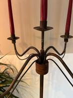 Grote vintage smeedijzeren vloerkandelaar – 5 armen – 136 cm, 75 cm ou plus, Brun, Enlèvement, Utilisé
