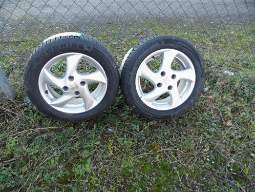 2 WIELEN 4 X 108 X 15 GEMONTEERD MET NIEUWE BANDEN, Auto-onderdelen, Banden en Velgen, Band(en), All Season, 15 inch, 195 mm, Personenwagen