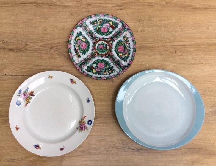 3 grote serveerborden - 26 tot 33 cm, Huis en Inrichting, Keuken | Servies, Gebruikt, Bord(en), Ophalen of Verzenden