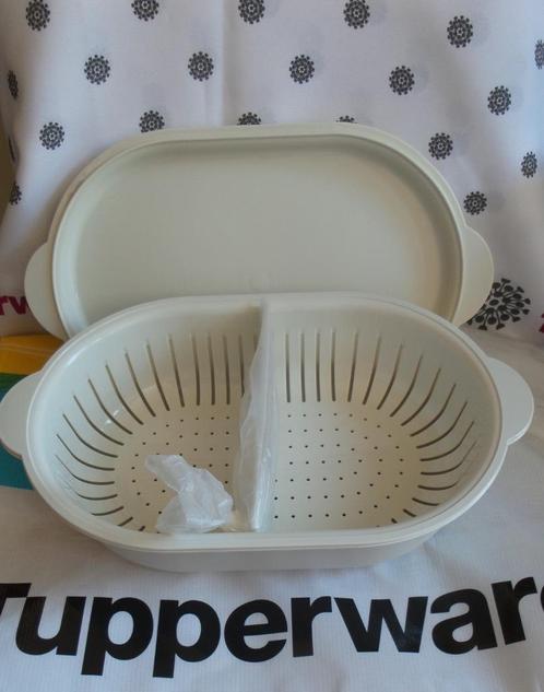 Tupperware nieuw retro ovale groentenschaal/serveerwonder 4, Huis en Inrichting, Keuken | Tupperware, Nieuw, Crème, Verzenden