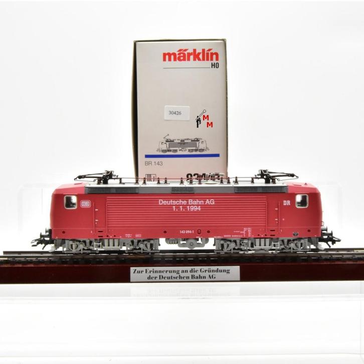 Märklin 83443 E-lok BR 143, Dt. Bahn AG 01.01.1994 nieuw OVP, Hobby en Vrije tijd, Modeltreinen | H0, Nieuw, Locomotief, Wisselstroom