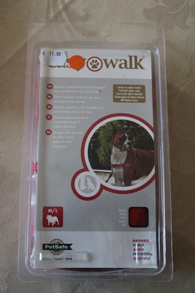 Easy walk harnas Rood M/L buikriem 64 tot 89 cm, Dieren en Toebehoren, Hondenhalsbanden en Penningen, Nieuw, Ophalen of Verzenden