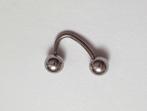 Barbell courbé pour piercing en acier chirurgical 1.6 mm, Handtassen en Accessoires, Piercings, Ophalen of Verzenden, Gebruikt