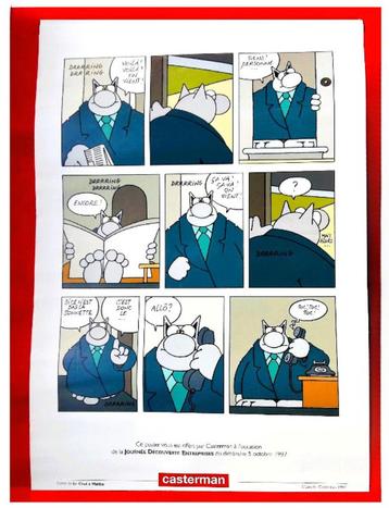 Poster Le Chat ☎️ ~ Ph. Geluck 1997 ~ Format: 50 x 34,5 cm  beschikbaar voor biedingen