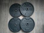 4 x 10kg Domyos disques de musculation. (40kg) (Bon état!), Sports & Fitness, Enlèvement, Utilisé, Bras, Plaques d'haltères