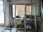 PVC dubbele glas terrasdeur, Ophalen, Gevelraam of Ruit, Gebruikt, 160 cm of meer
