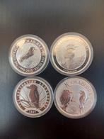 4x Kookaburra 1oz .999 zilver, Postzegels en Munten, Edelmetalen en Baren, Ophalen of Verzenden, Zilver
