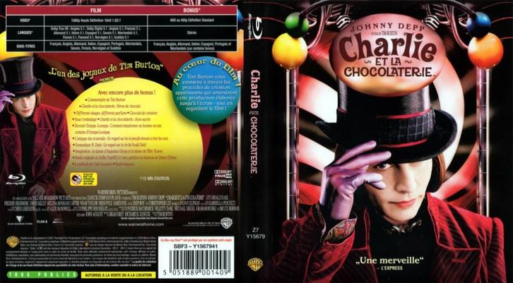 charlie et la chocolaterie (blu-ray) neuf, CD & DVD, Blu-ray, Comme neuf, Aventure, Enlèvement ou Envoi