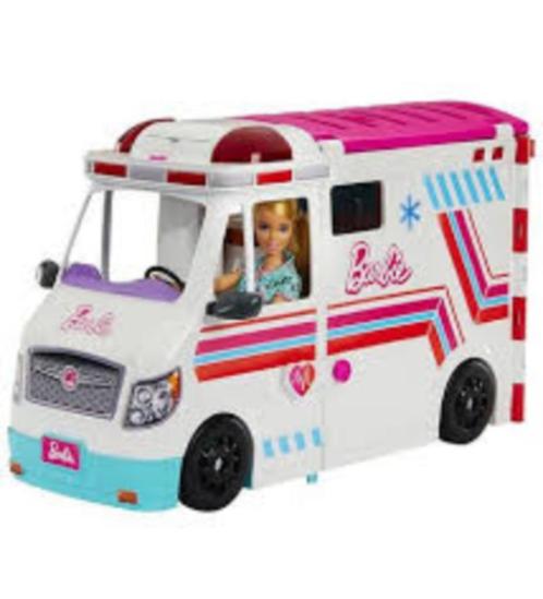 Barbie - Ambulance - Openvouwbaar - Met licht en geluid, Kinderen en Baby's, Speelgoed | Poppen, Gebruikt, Barbie, Ophalen