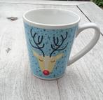 koffie tas (mok beker) licht blauw rendier NIEUW, Ophalen of Verzenden, Nieuw, Kop en/of schotel