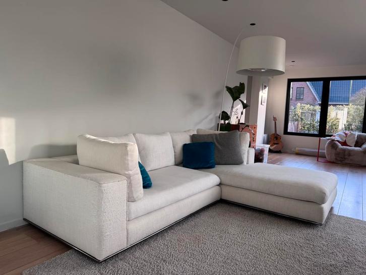 Chaise d'angle design moderne - Minotti - lin - 2,60 x 2,00m, Maison & Meubles, Canapés | Coins salons complets, Utilisé, Tissus