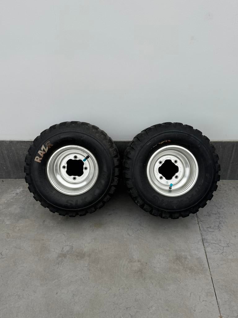 Jantes d'origine Yamaha Banshee + pneus Razr, Motos, Enlèvement, Utilisé