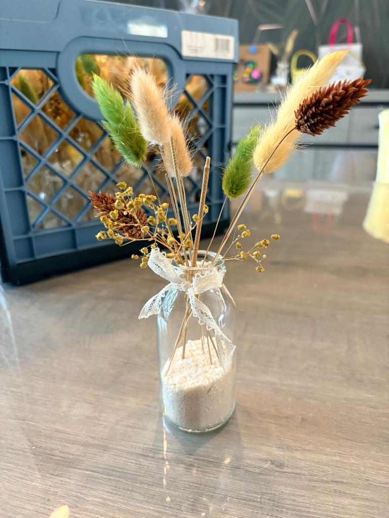 Tafeldecoratie met droogbloemen, Ophalen, Zo goed als nieuw